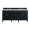 James Martin Vanities 72'' Double Vanity, Black Onyx w/ 3 CM Carrara White Marble Top 424-V72-BKO-3CAR - alternate 1